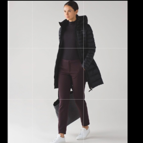 lululemon athletica Pants - Lululemon City Trek Trouser (Ponte) Black Cherry